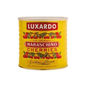 Tin LUXARDO CHERRIES Metal Can Plastic Lid
